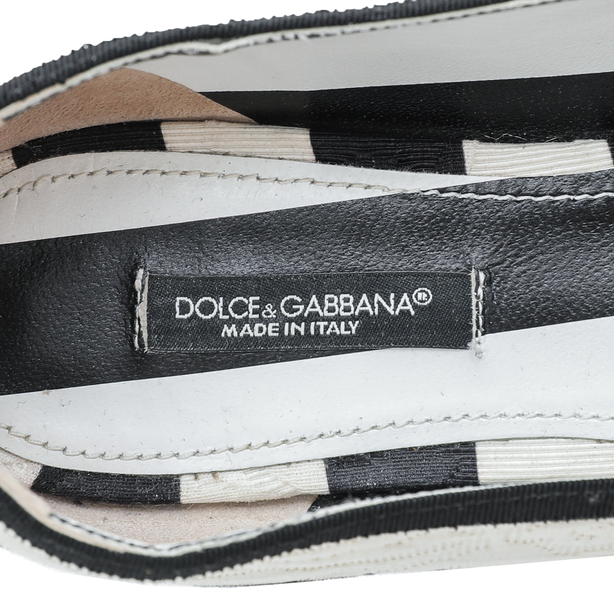 Dolce & Gabbana Bicolor Striped Ballerina Flats 35