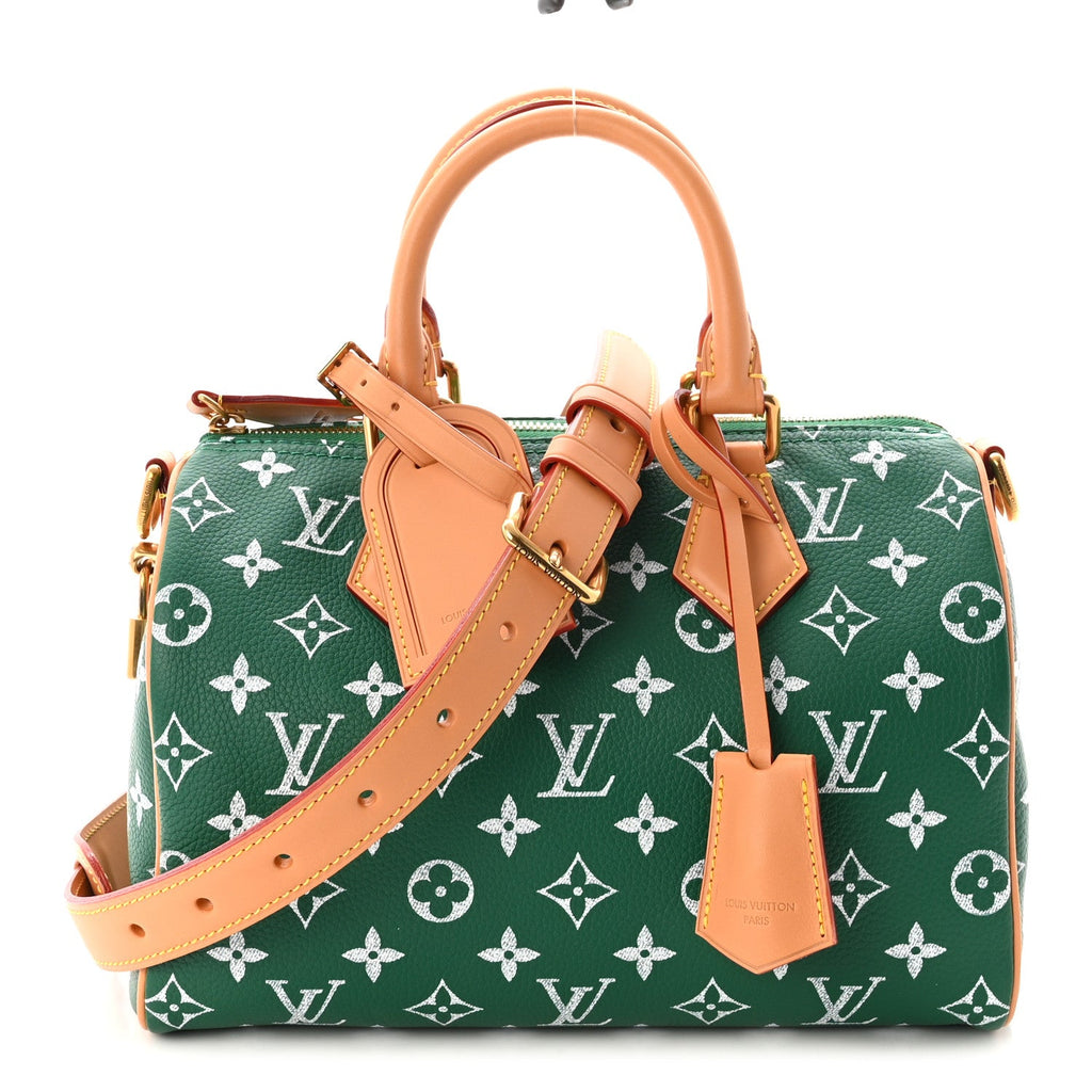 Calfskin Monogram Speedy P9 Bandouliere 25 Green