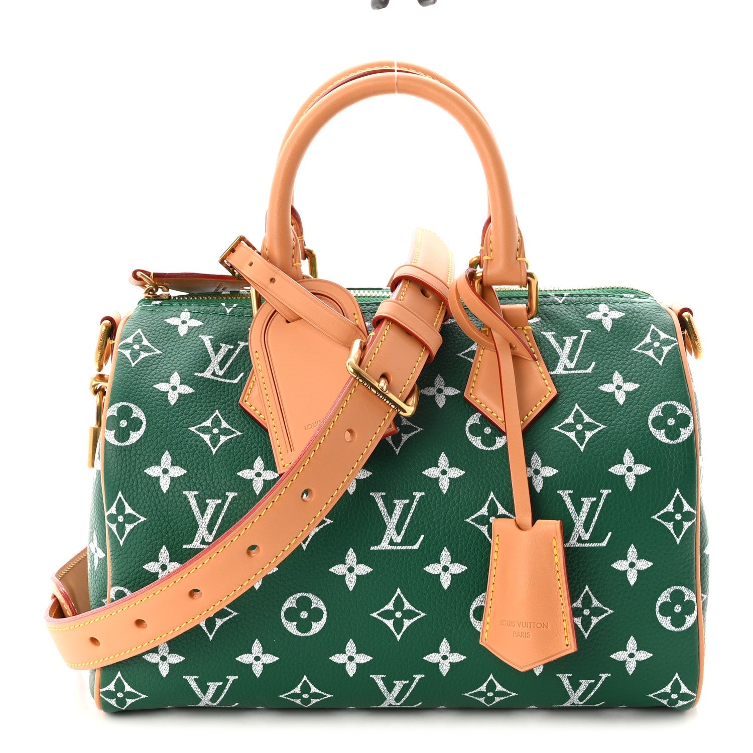 Calfskin Monogram Speedy P9 Bandouliere 25 Green