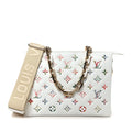 Lambskin Embossed Monogram LV Garden Coussin PM Cream