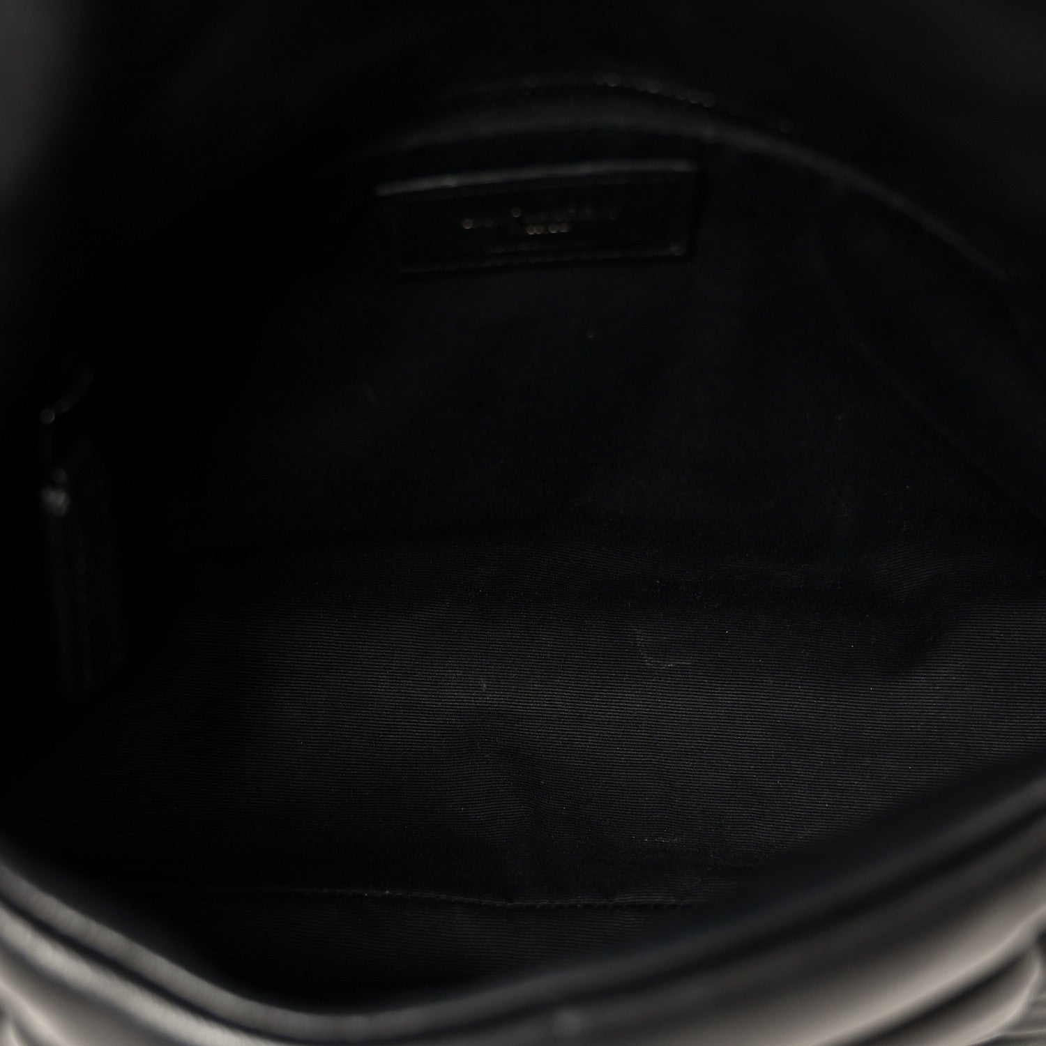 Lambskin Quilted Monogram Monochrome Small Loulou Puffer Chain Satchel Black