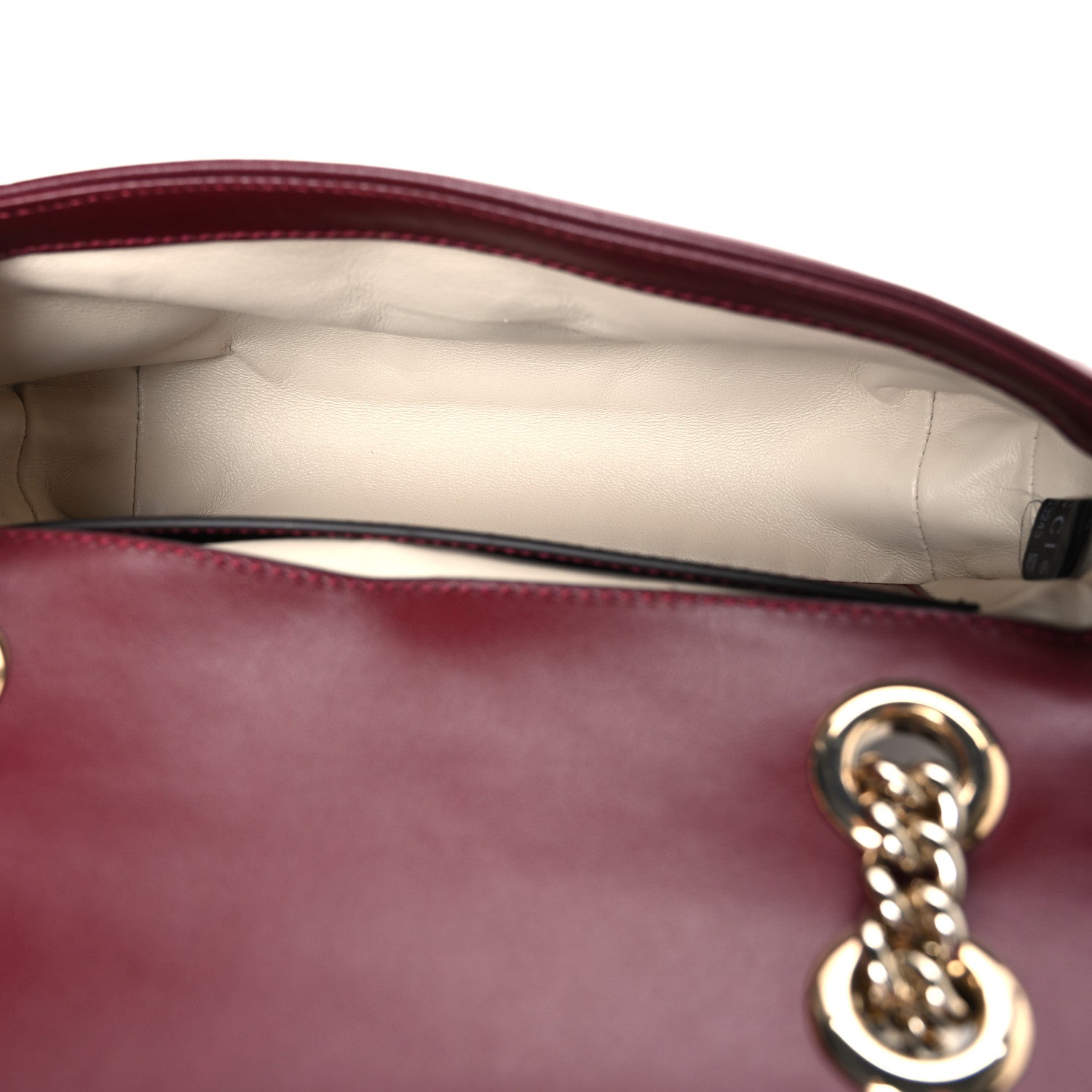 Calfskin Matelasse Mini GG Marmont Shoulder Bag Rosso Ancora