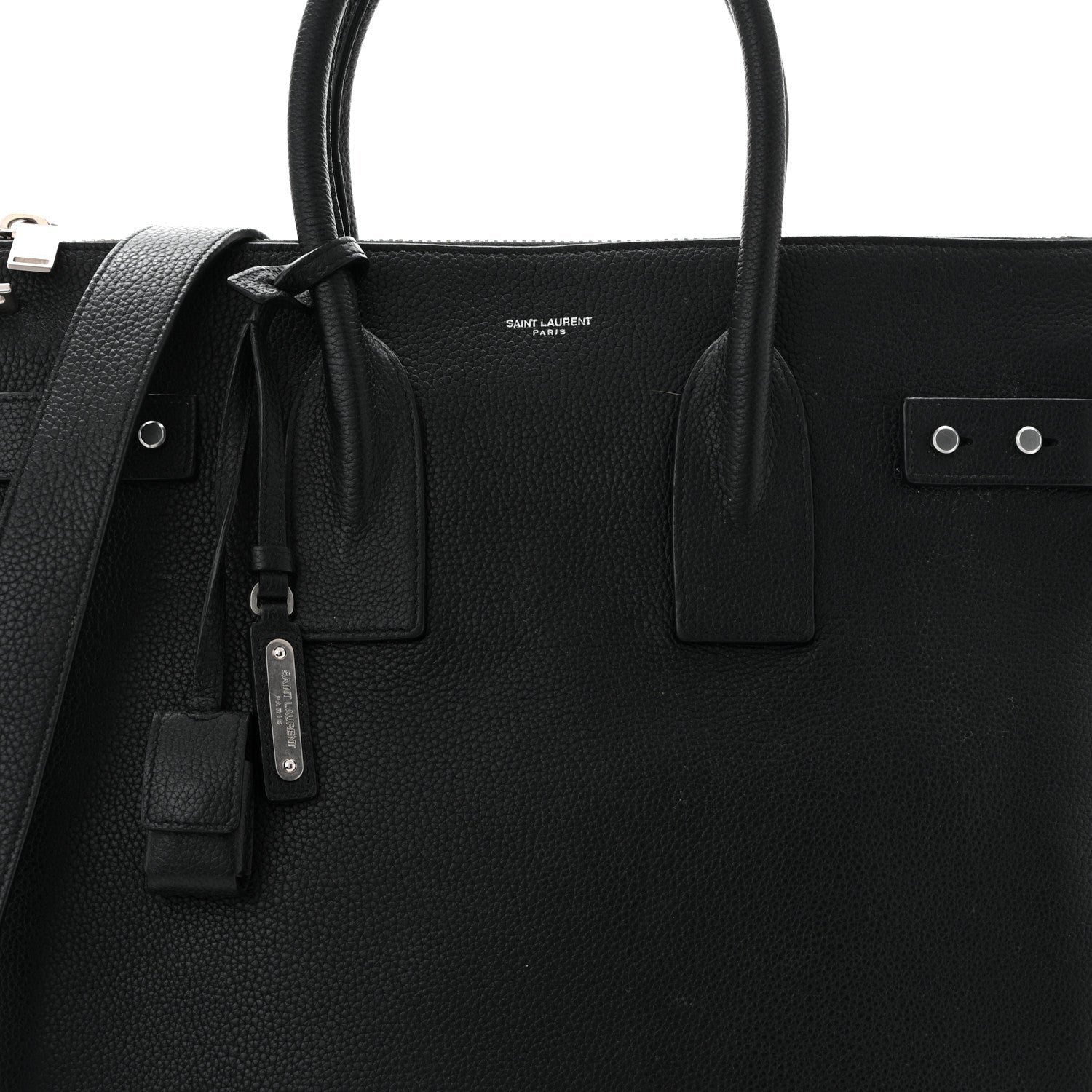 Grained Calfskin Sac De Jour Souple North South Tote Black
