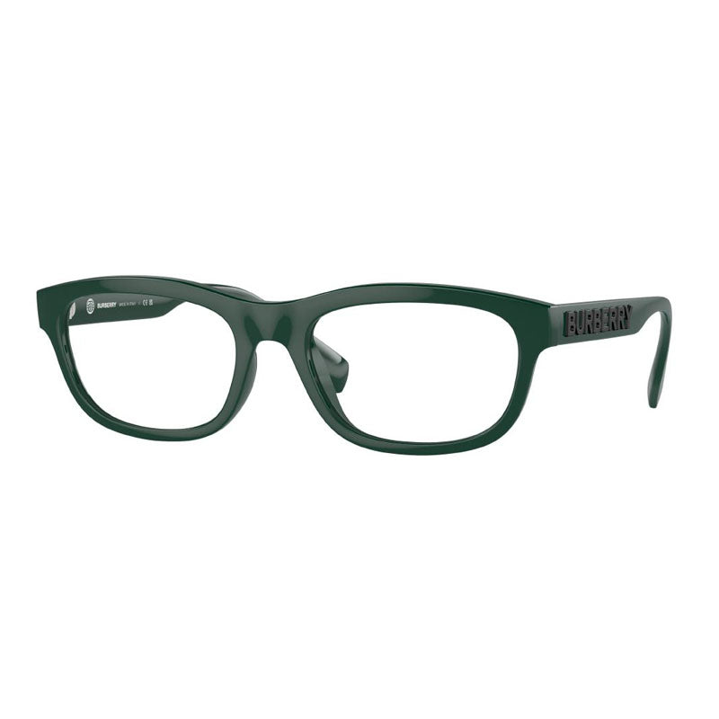 Burberry Eyeglasses Rectangle Full Rim, Black Frame and Clear Demo Lenses Lens BE2385U3001