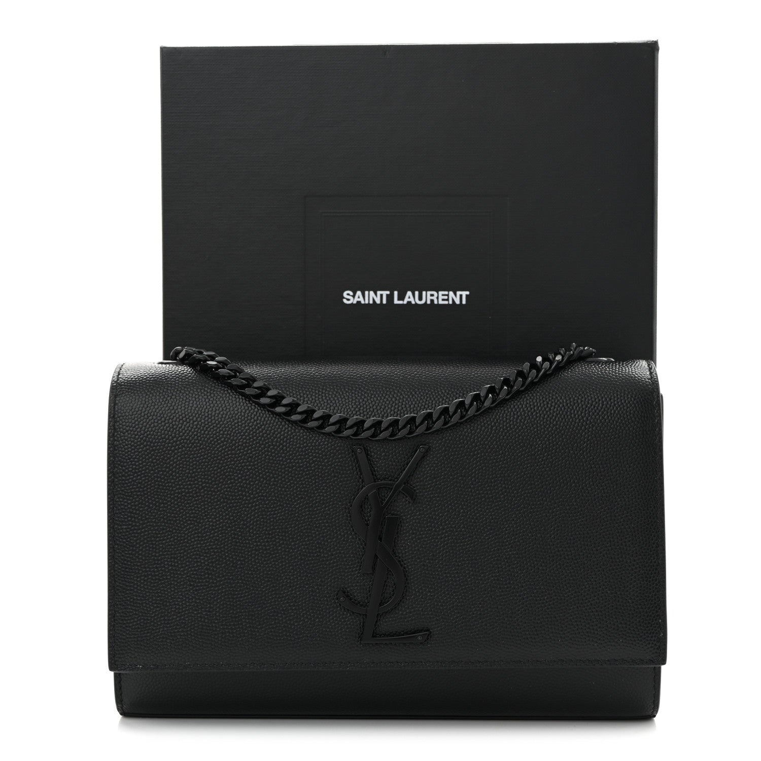 Grain De Poudre Small Monogram Monochrome Kate Satchel Black