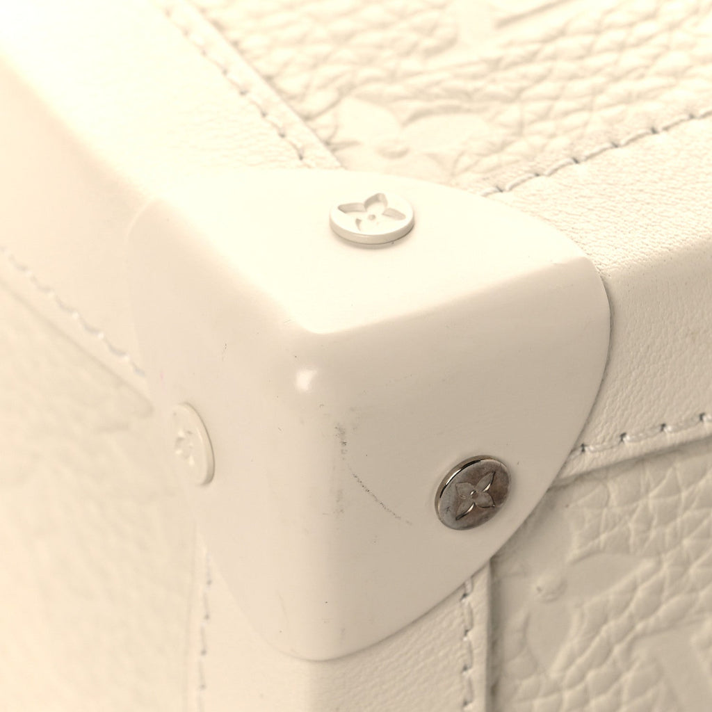 Taurillon Monogram Solar Ray Soft Trunk Powder White