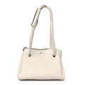 Supple Grained Calfskin Small Madrid Bag Soft White