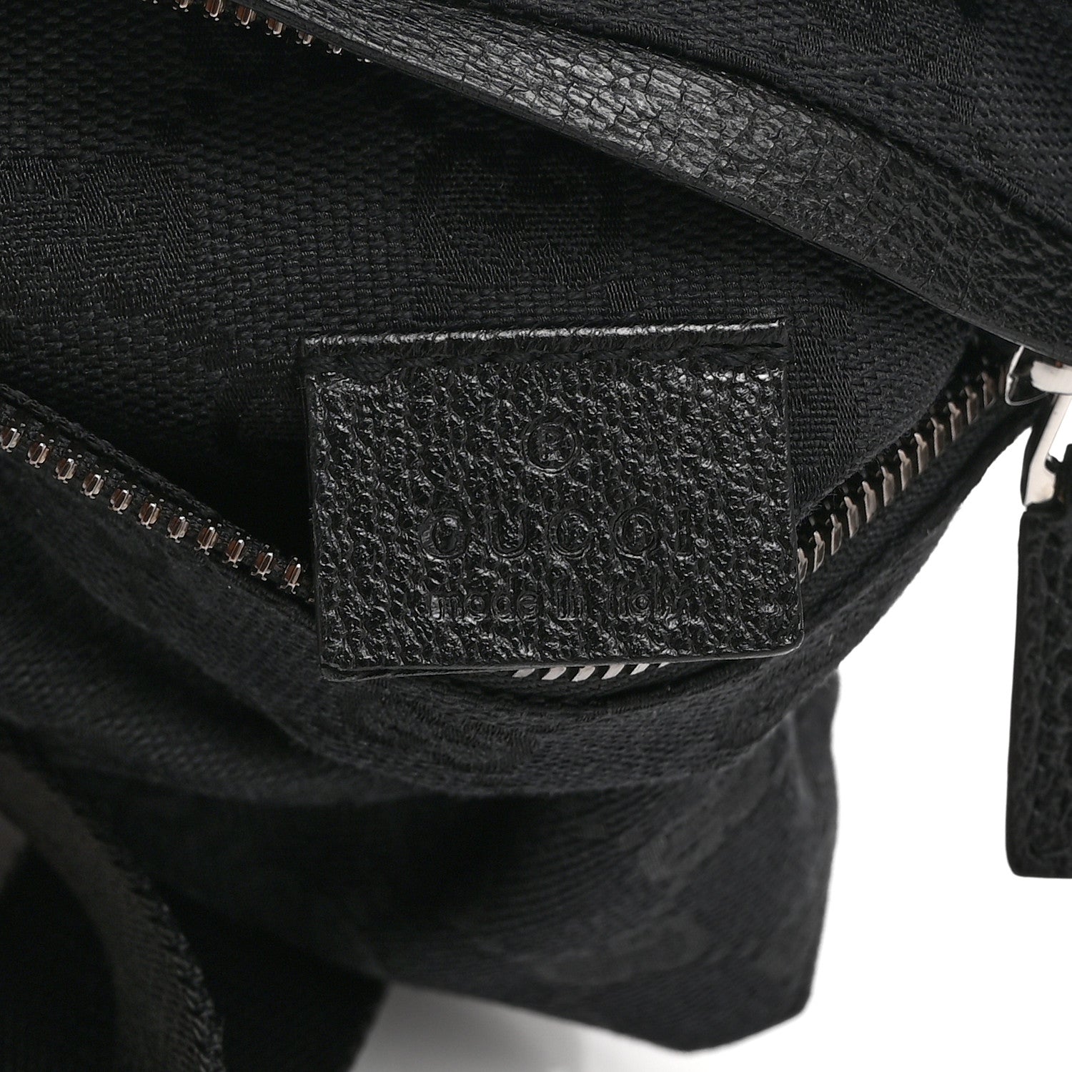 GG Monogram Double Pocket Belt Bag Black