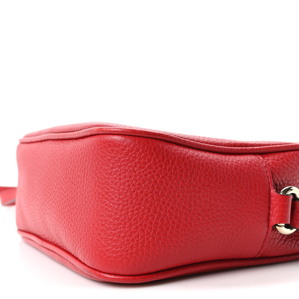 Pebbled Calfskin Small Soho Disco Bag Tabasco Red