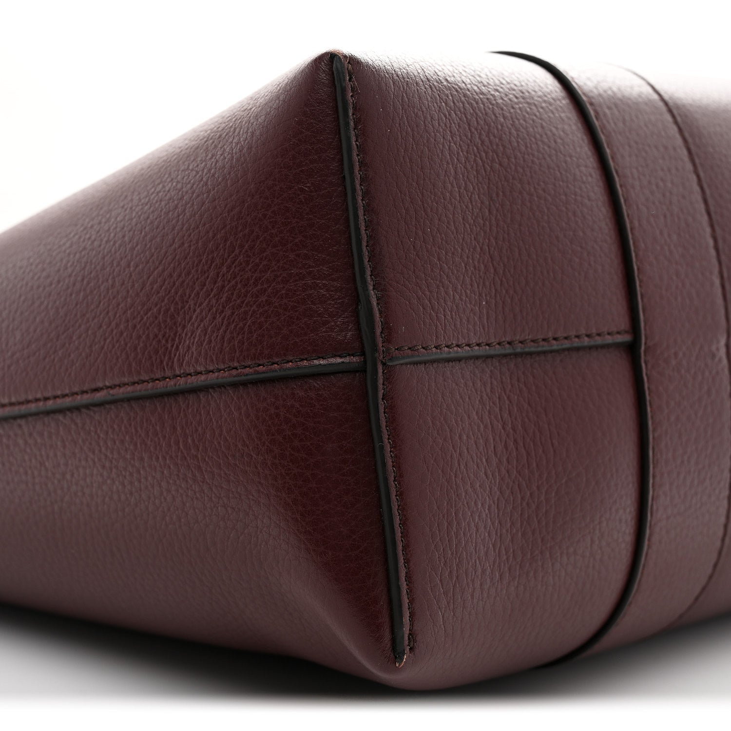 Small Classic Grain Bayswater Tote Burgundy Oxford Blue