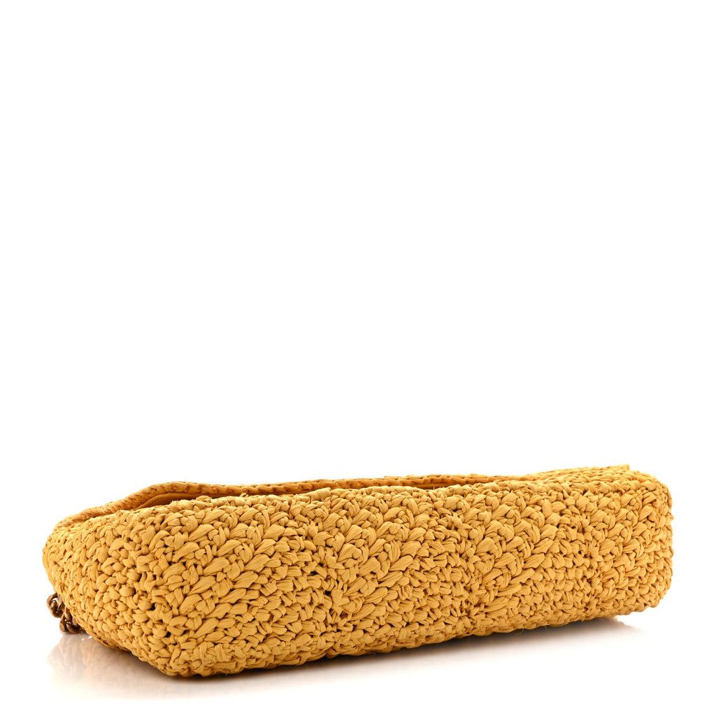 Raffia Monogram Medium Jamie Wheat