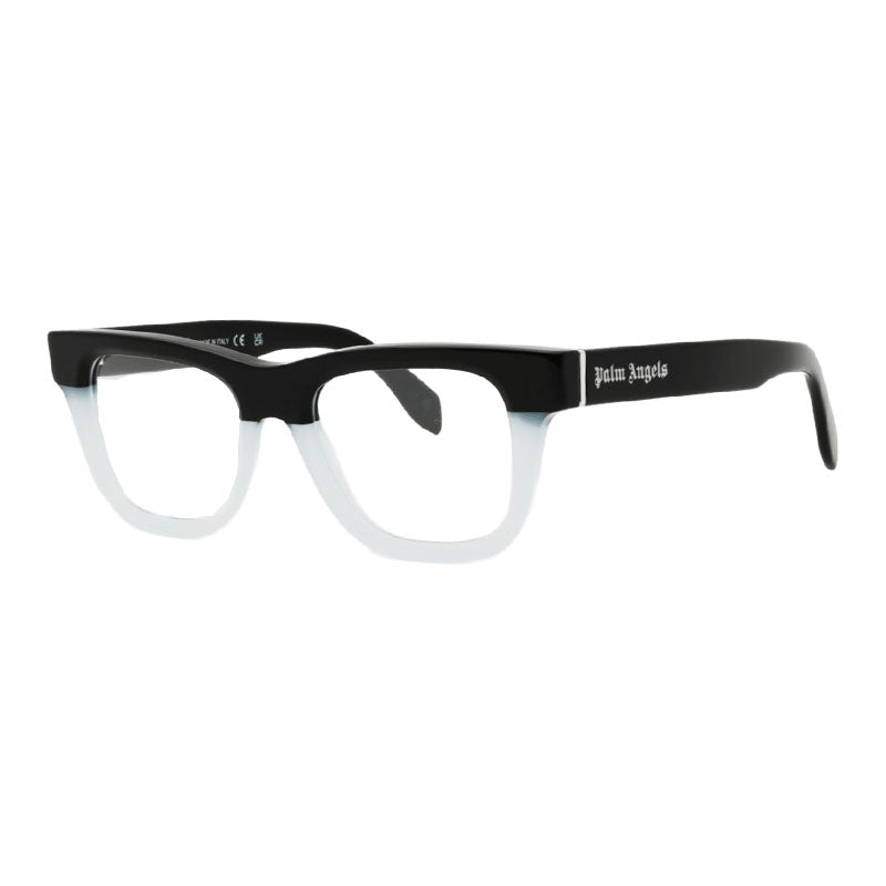 Palm Angels Eyeglasses Square Full Rim, Black Frame and Clear Demo Lenses Lens PERJ012STYLE121000