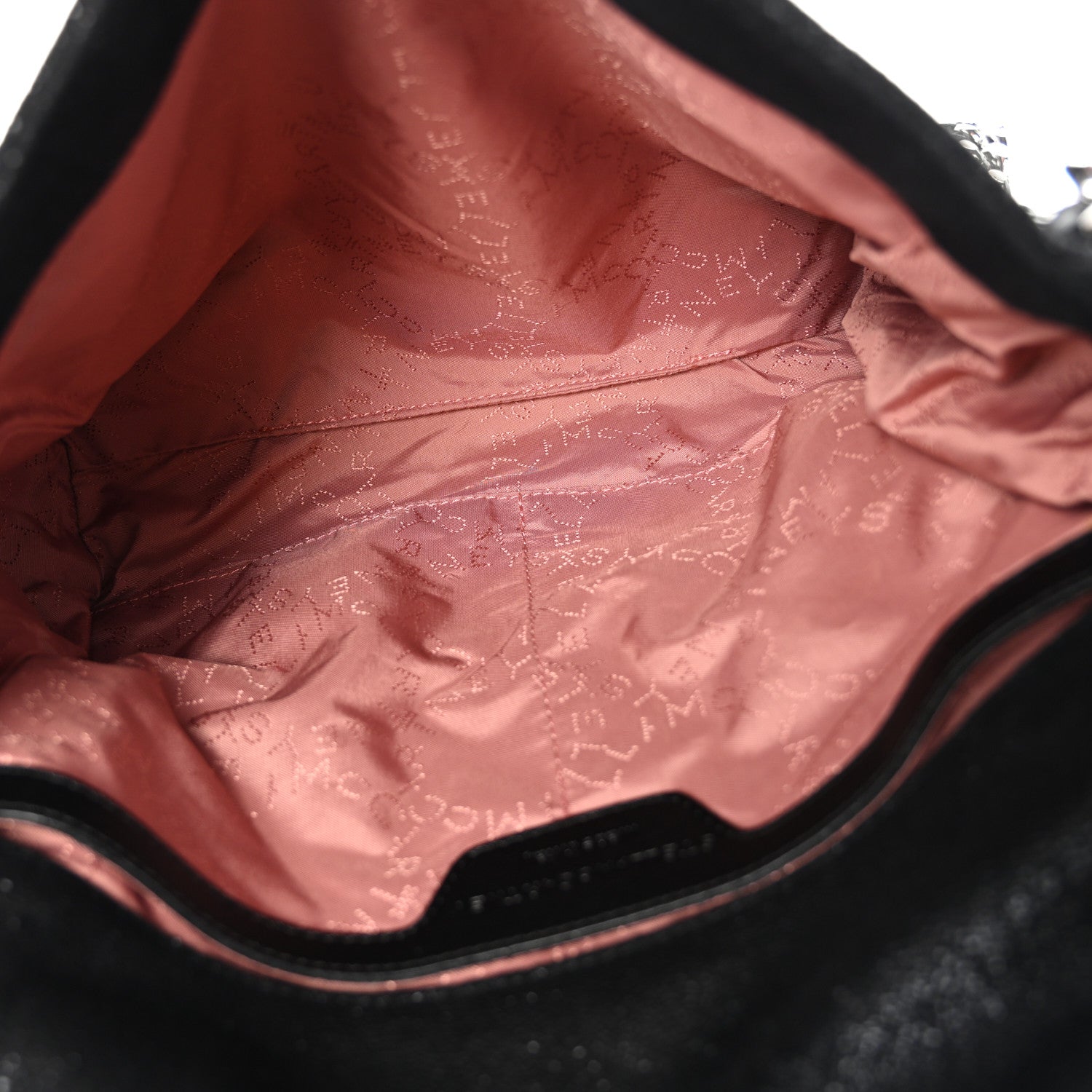 Shaggy Deer Mini Falabella Fold Over Tote Black