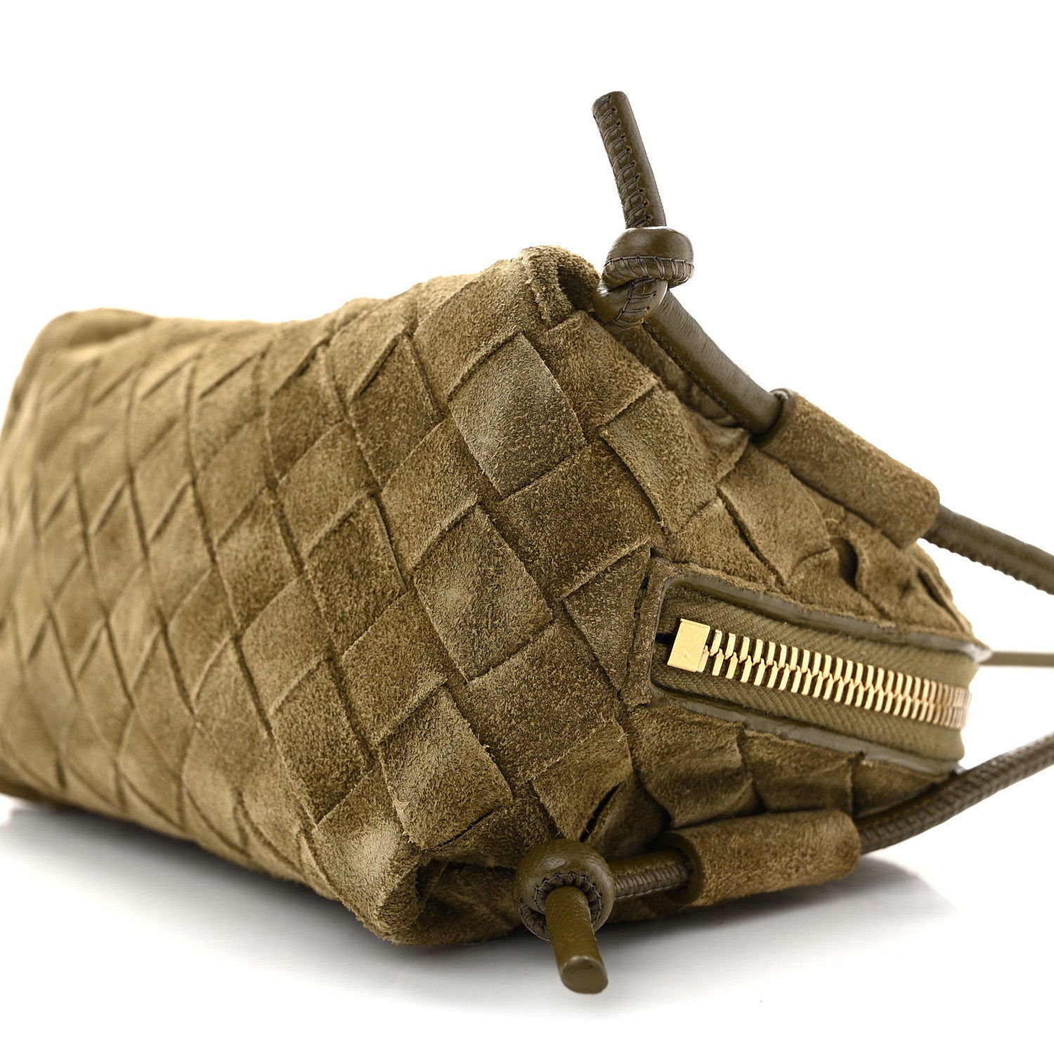 Suede Intrecciato Concert Pouch Mud