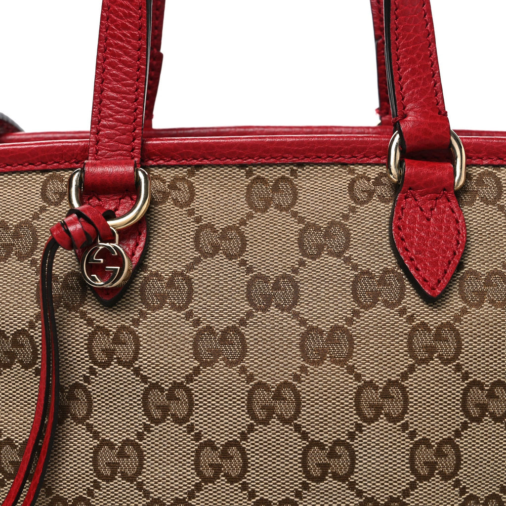 Monogram Small Bree Tote Red