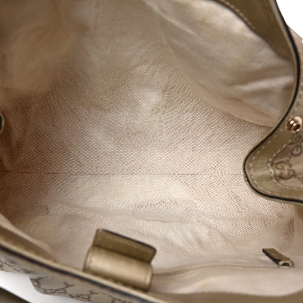 Guccissima Medium Sukey Tote Champagne