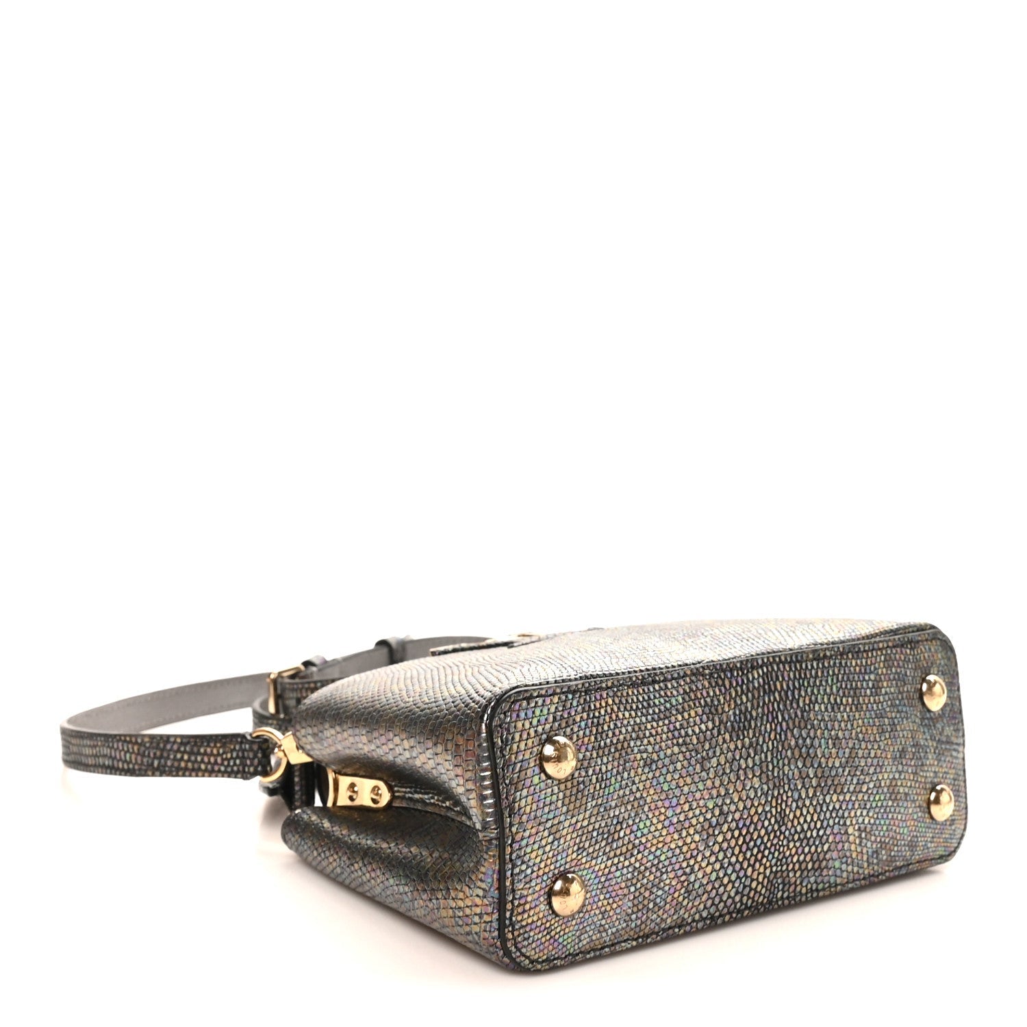 Lizard Capucines Mini Bleu Petrole