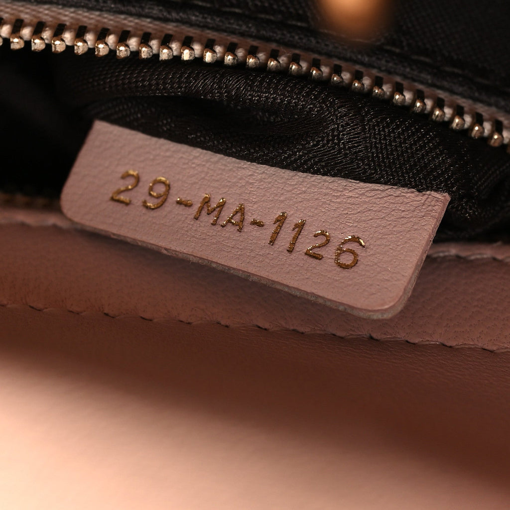 Lambskin Cannage Small Lucky Badges My Lady Dior Light Pink