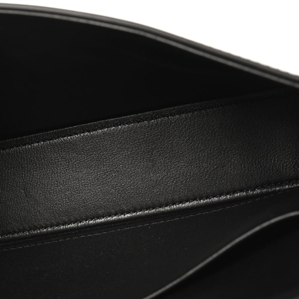 Shiny Calfskin Triomphe Shoulder Bag Black