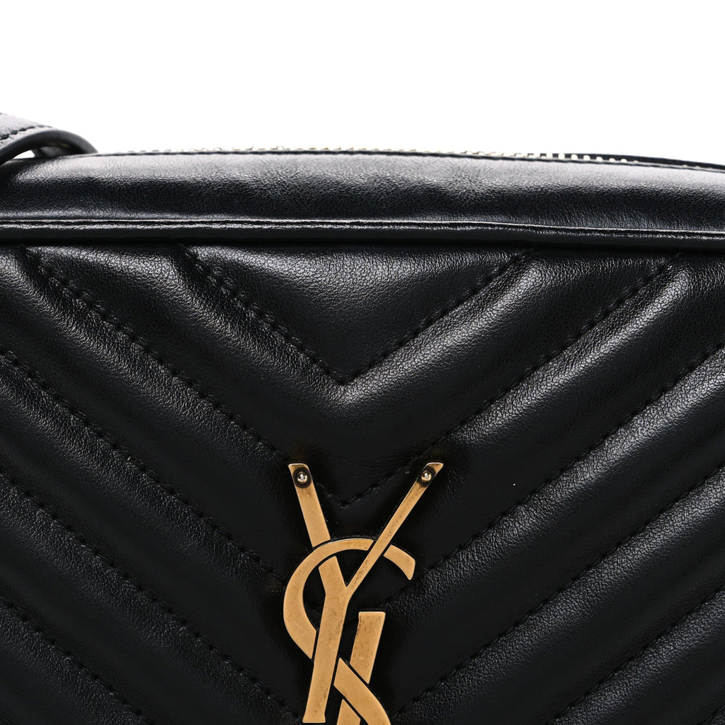 Calfskin Matelasse Monogram Lou Camera Bag Black