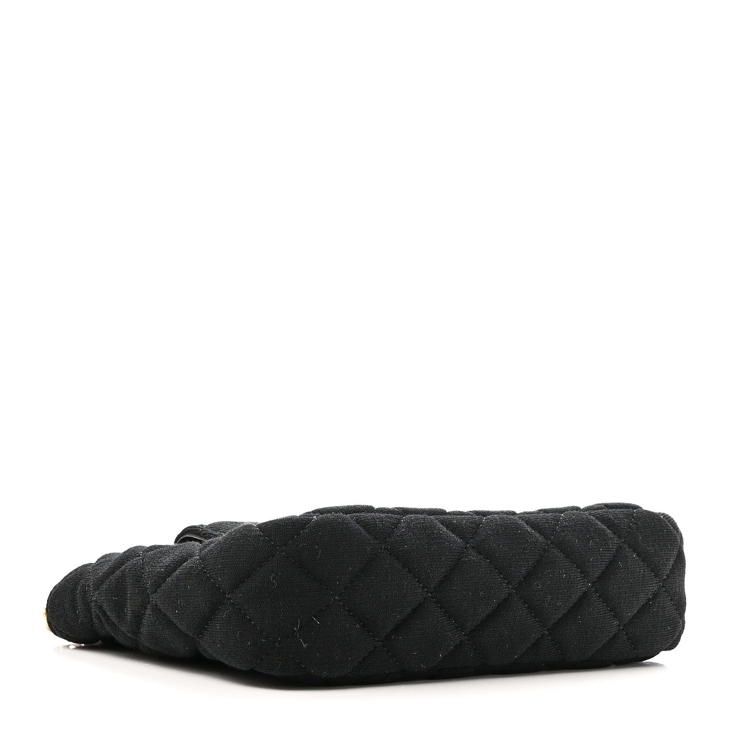 Jersey Quilted Small Wavy CC Hobo Black