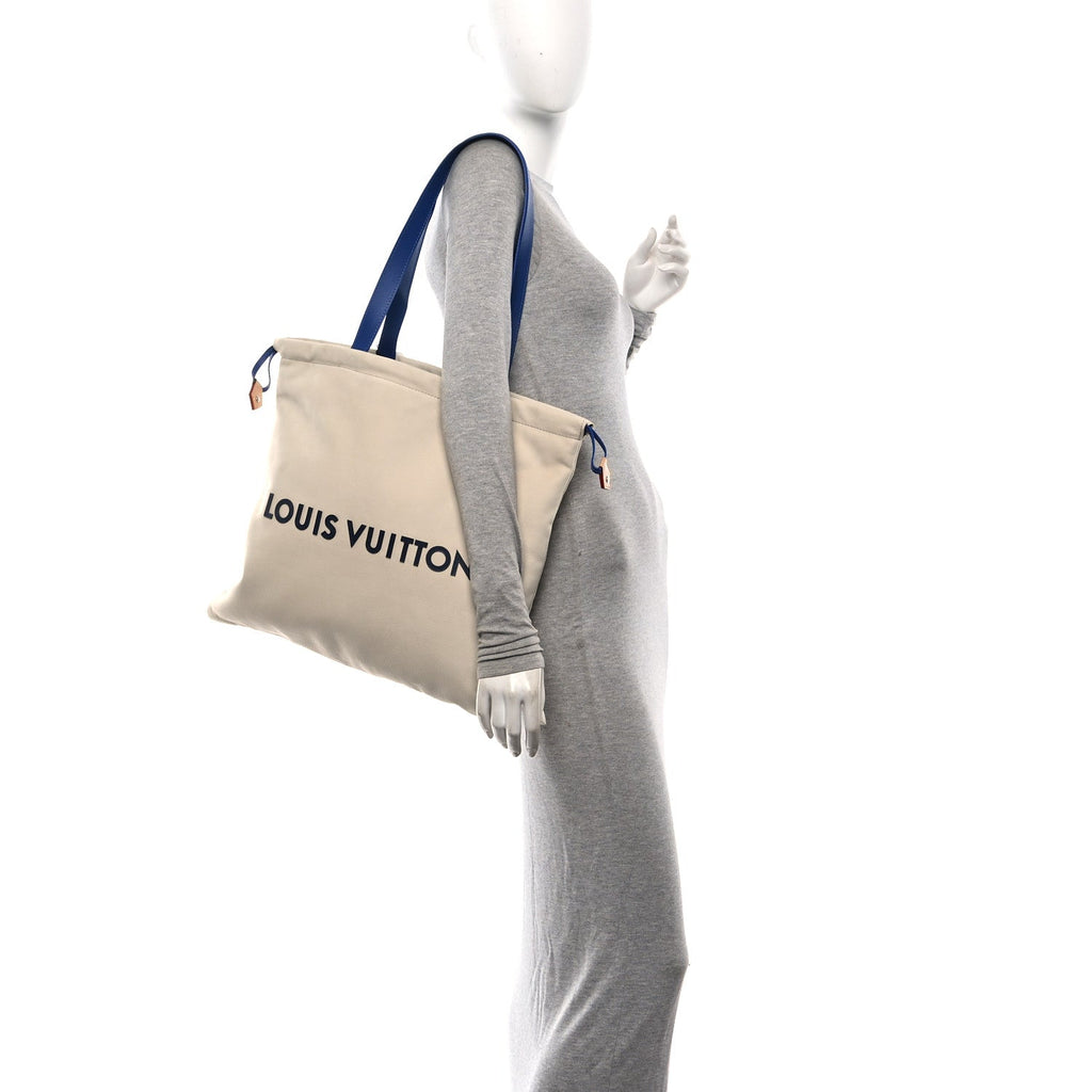 Nubuck Dust Bag Tote Ecru White