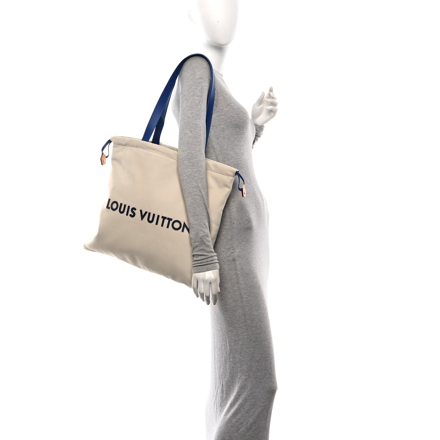Nubuck Dust Bag Tote Ecru White