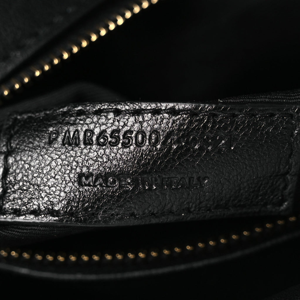 Lambskin Quilted Sade Puffer Envelope Clutch Black