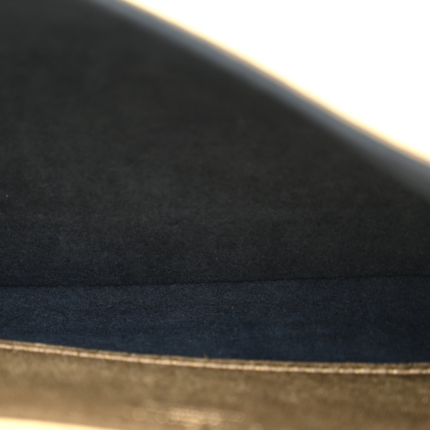 Metallic Lambskin Embossed Monogram Pochette Coussin Gold