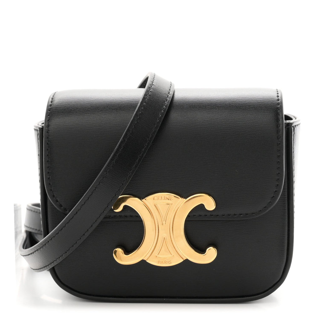 Shiny Calfskin Mini Claude Black