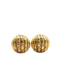 Chanel Gold Plated Coco Mark Vintage Earrings