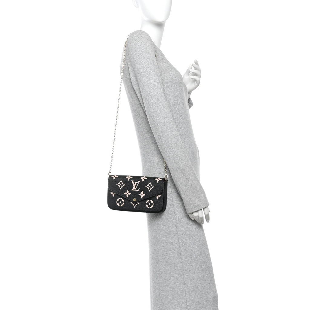 Empreinte Monogram Giant Felicie Pochette Black Beige