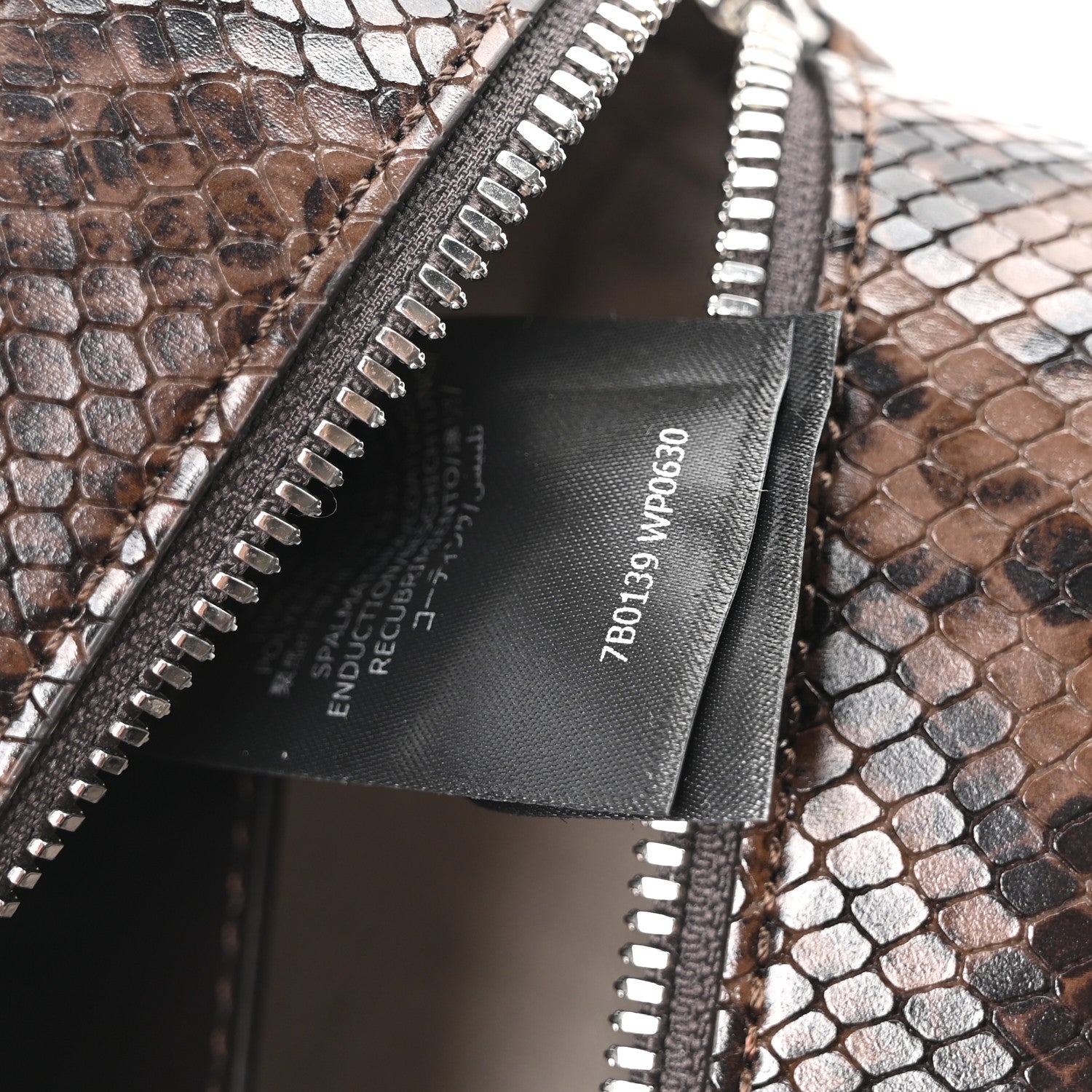 Faux Snake Print Ryder Crossbody Bag Espresso