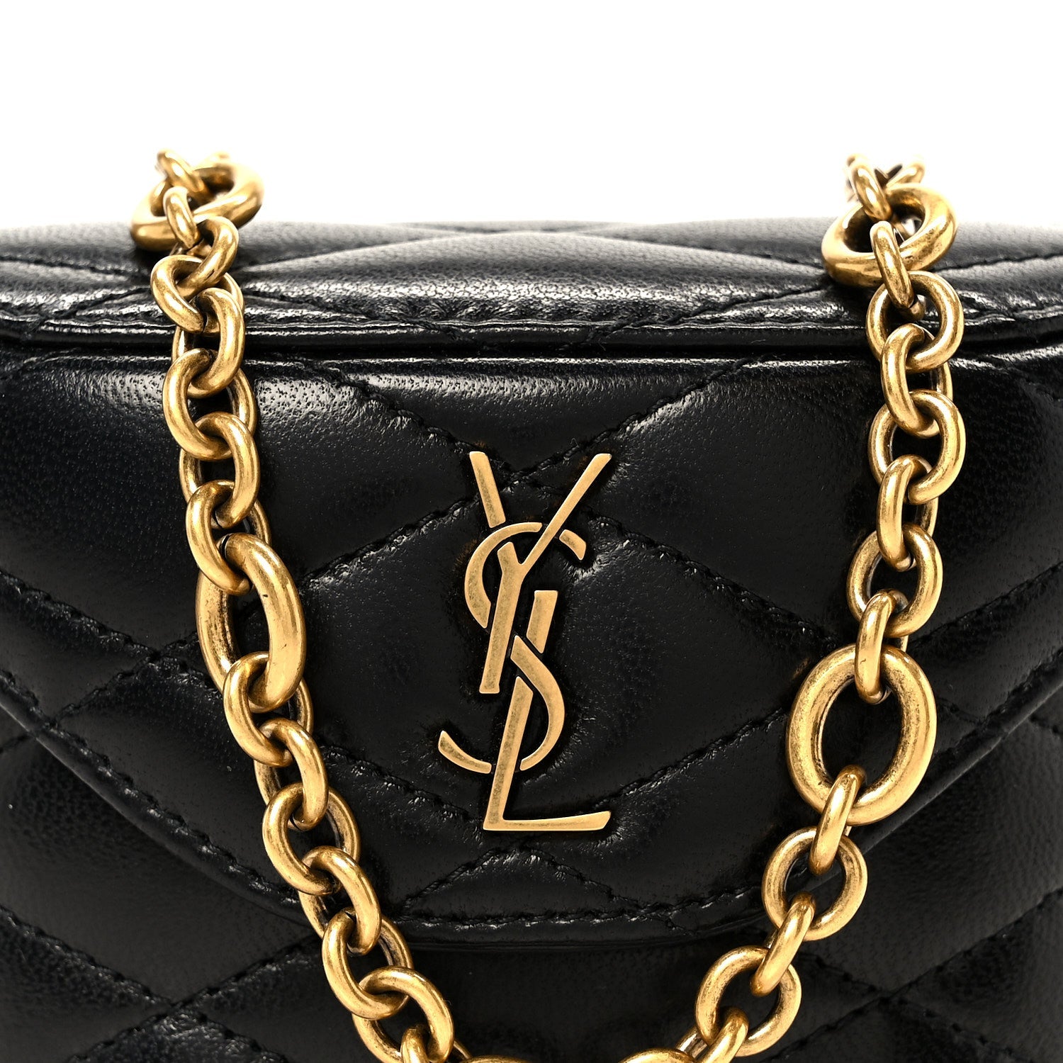 Lambskin Matelasse Monogram June Chain Belt Bag