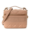 Lambskin Cannage Small Diortravel Vanity Case Rose Des Vents