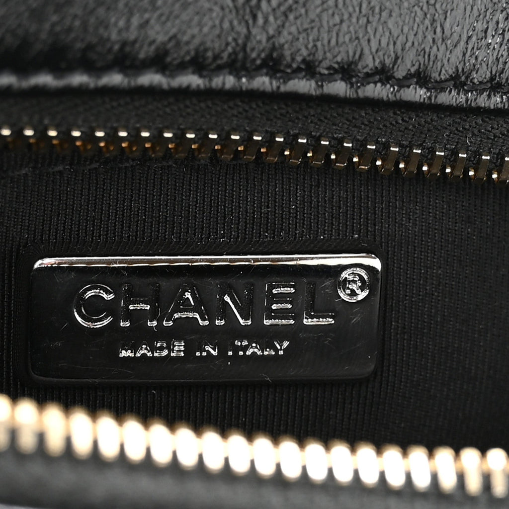 Sequin Calfskin Small Gabrielle Hobo Black Gold