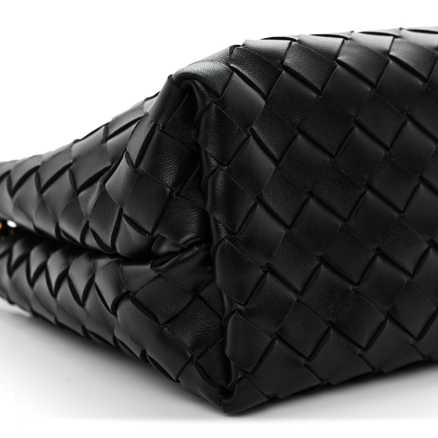 Nappa Intrecciato Small Andiamo With Chain Shoulder Bag Black