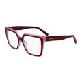 Salvatore Ferragamo Eyeglasses Square Full Rim, Burgundy/Rose Gold Frame and Clear Demo Lenses Lens SF2950N614