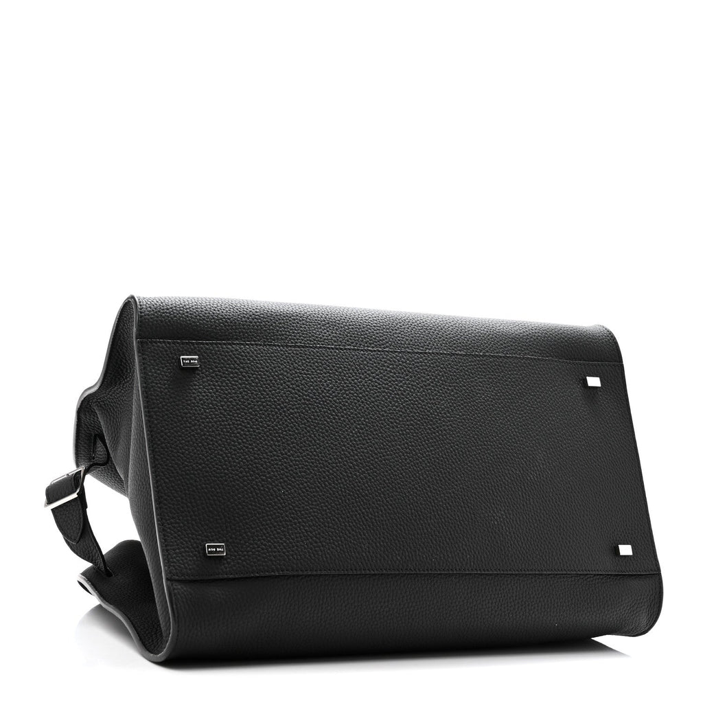 Matte Grained Calfskin Soft Margaux 15 Black