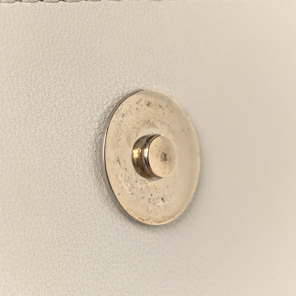 Lambskin CC Mania Flap Bag White