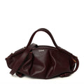 Shiny Nappa Calfskin Small Paseo Bag Burgundy