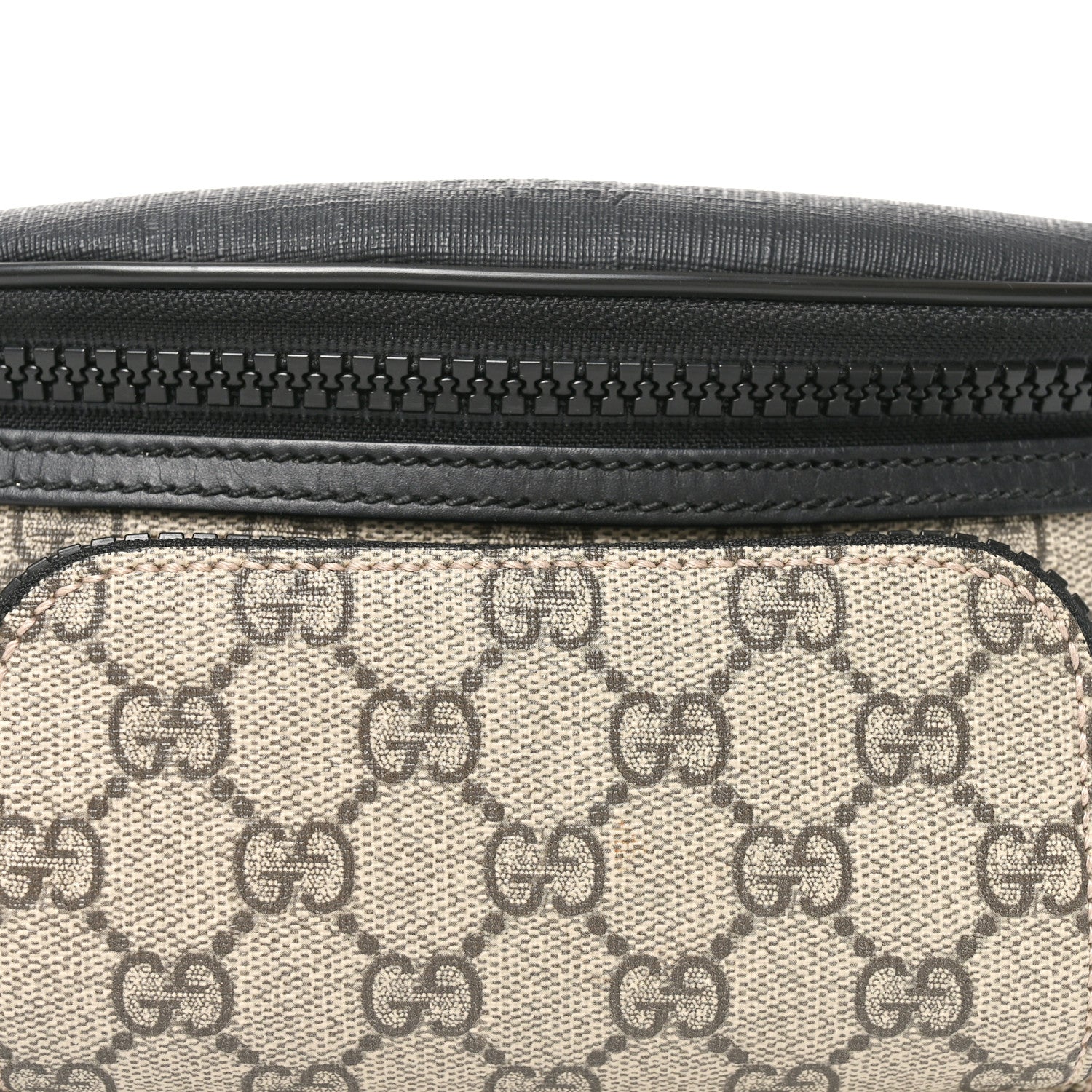GG Supreme Monogram Belt Bag Black