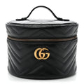 Calfskin Matelasse Small GG Marmont Vanity Cosmetic Case Black