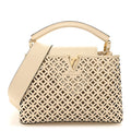 Calfskin Cut-Out Garden Party Capucines BB White
