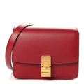 Box Calfskin Small Classic Box Flap Bag Red