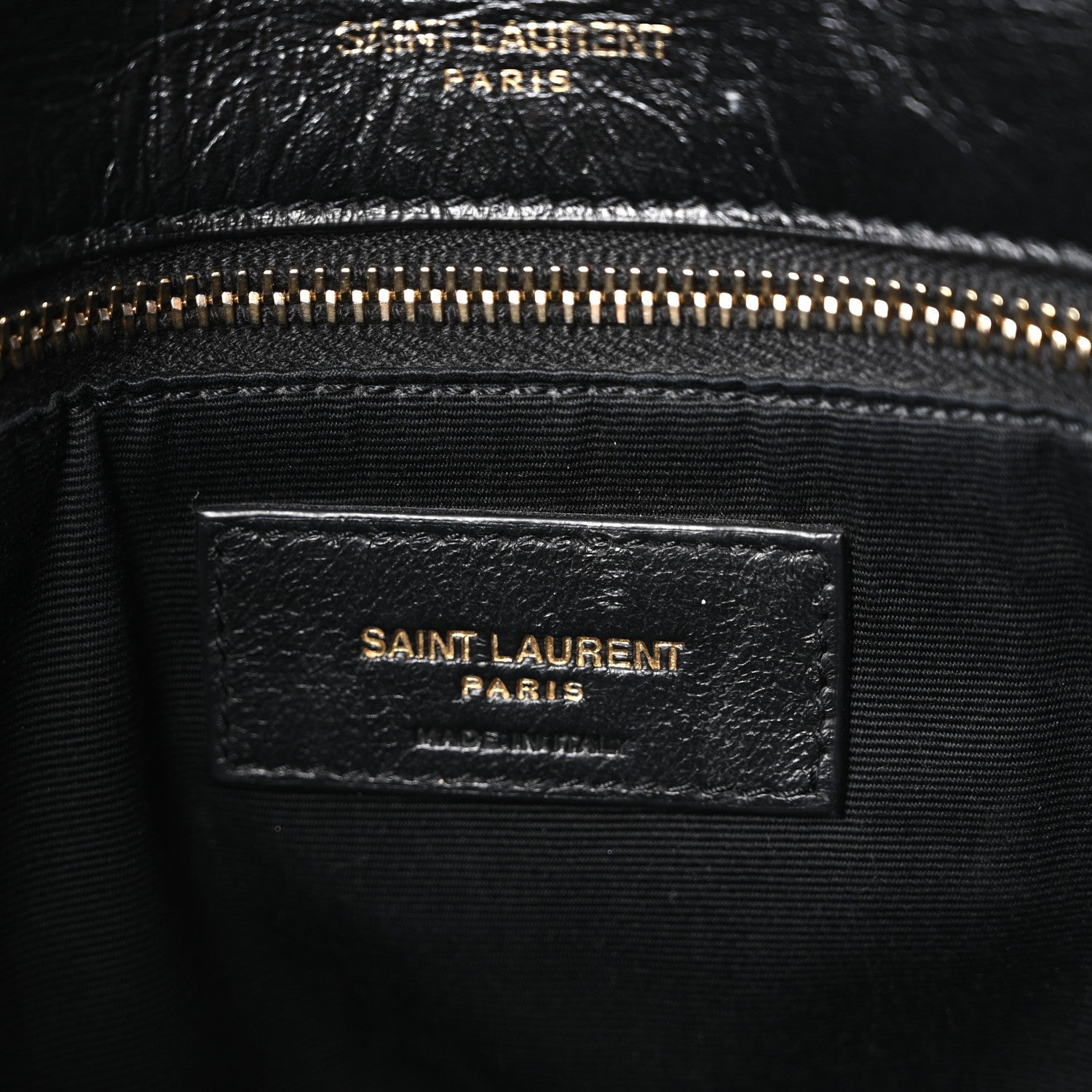 Crinkled Calfskin Matelasse Monogram Medium Niki Chain Satchel Black