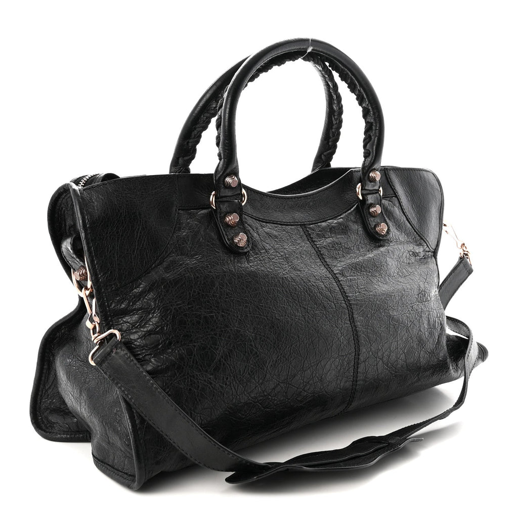 Agneau Giant 12 Rose Gold Hardware Part Time Black