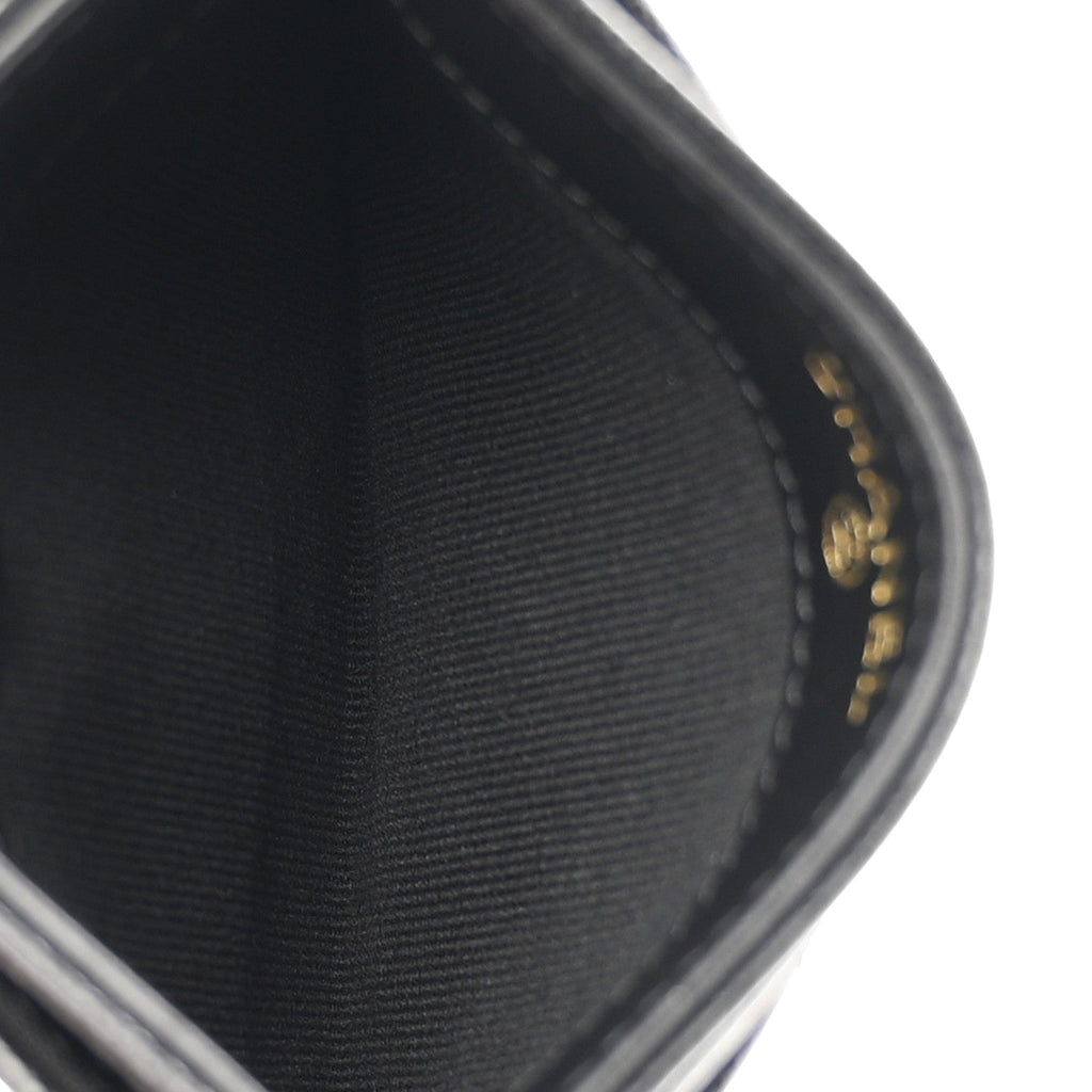 Caviar Quilted CC Card Holder Black