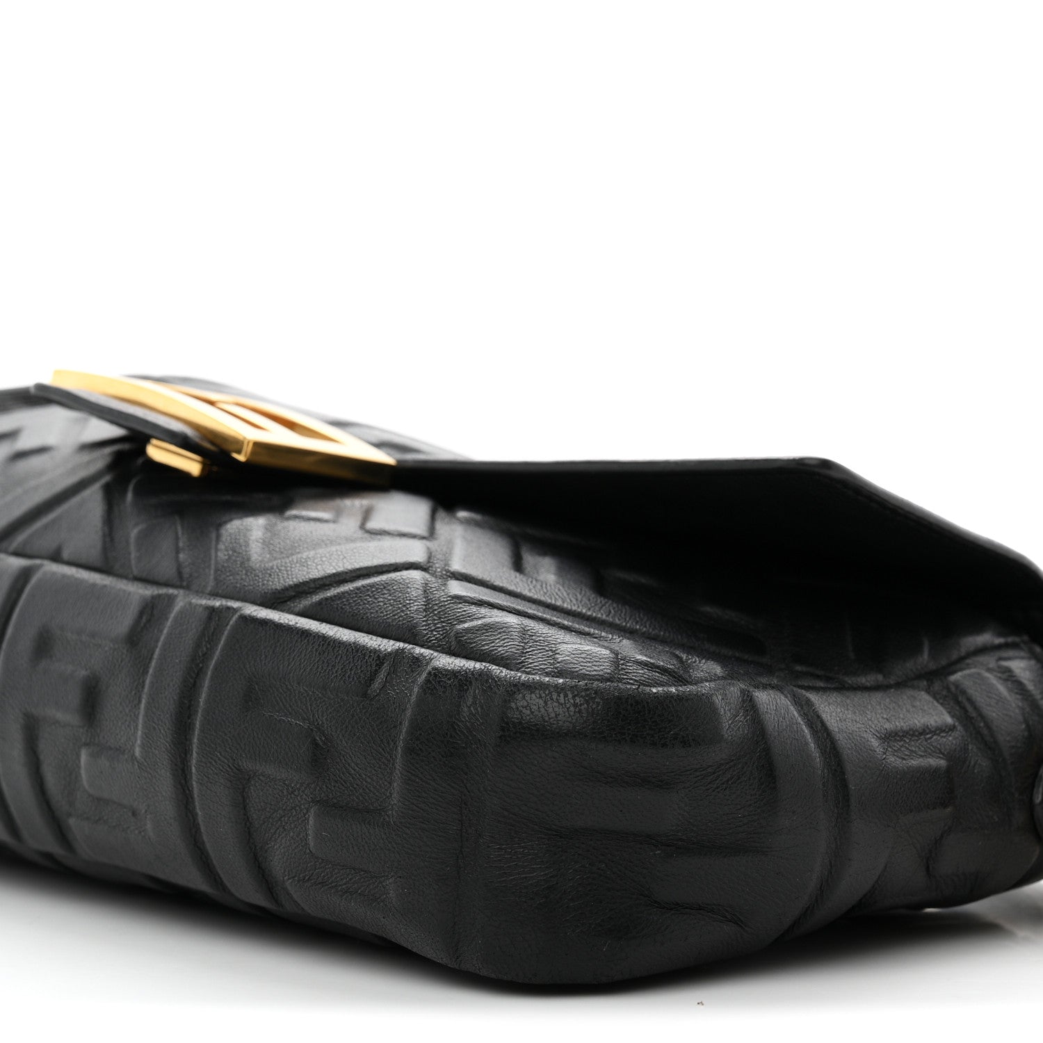 Nappa FF 1974 Embossed Baguette Black