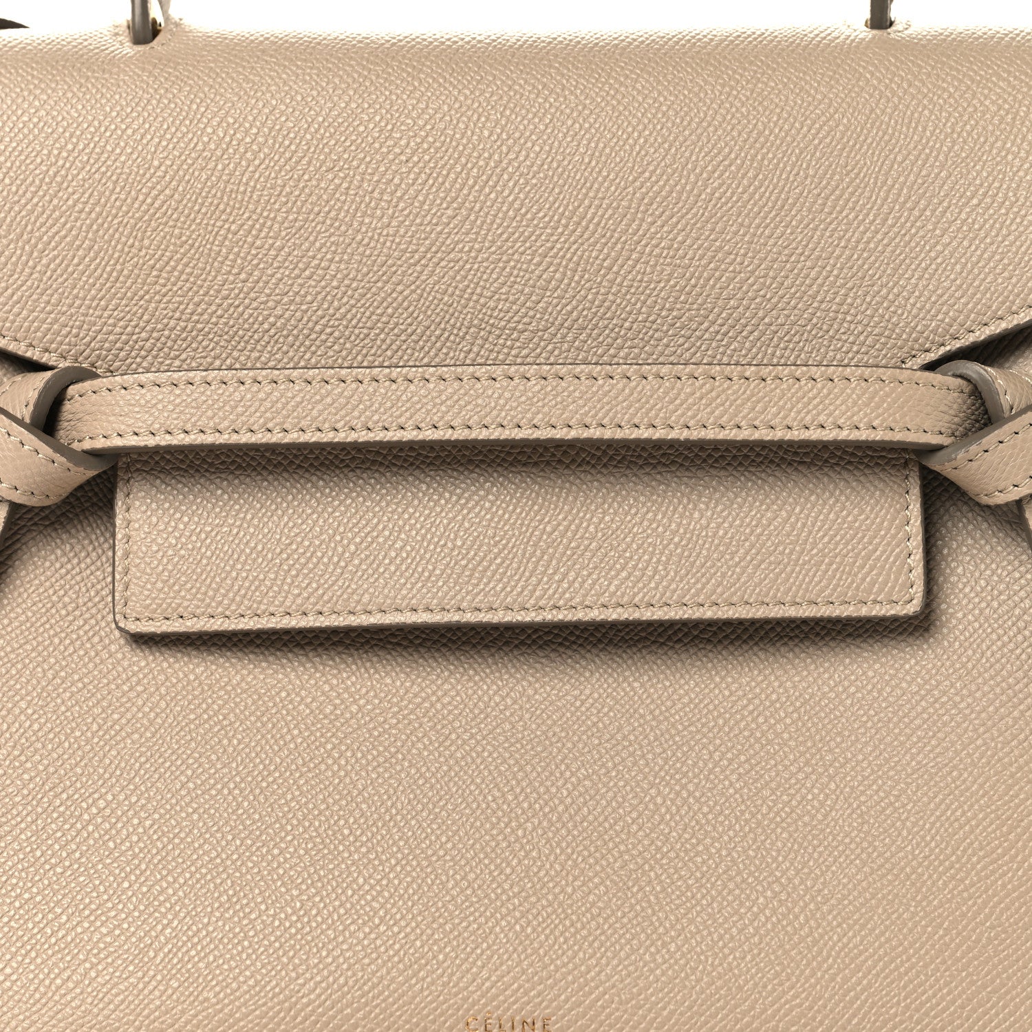 Grained Calfskin Micro Belt Bag Light Taupe